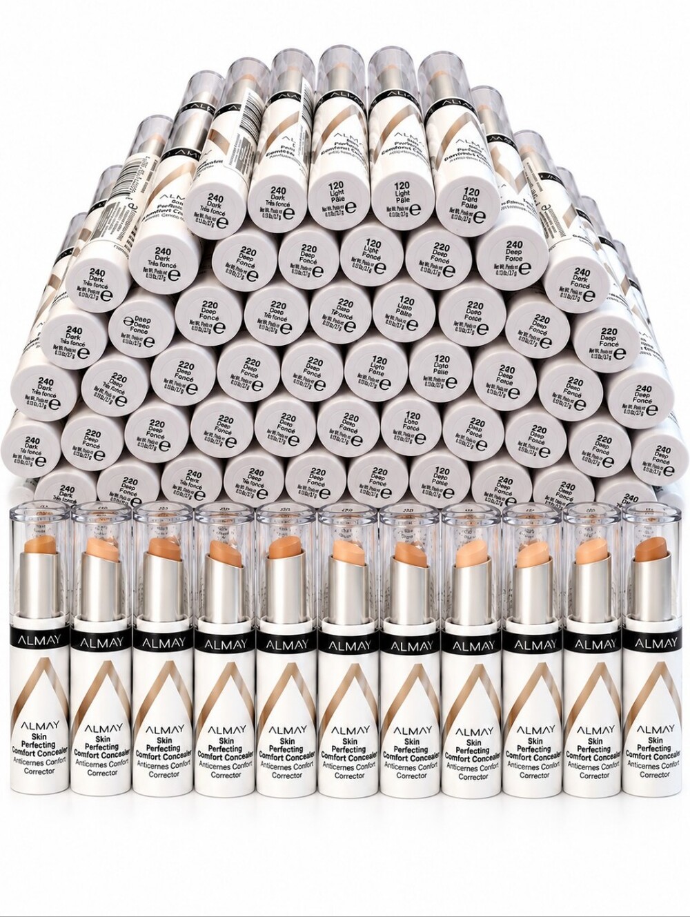 Large reseller/bulk lot of 74 Almay Skin Perfecting Comfort Concealers in assort